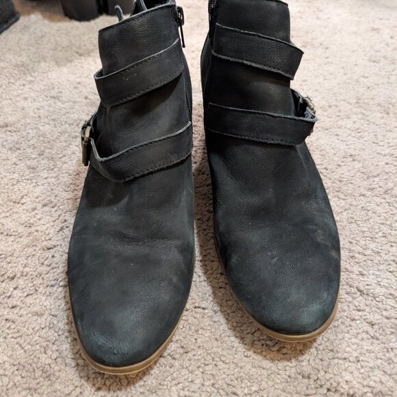 Black Buckled Ankle Boots - Picture 5 of 7